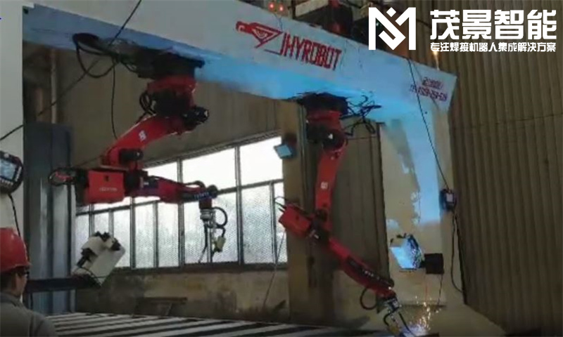 倒装双工位机器人应用于波纹板焊接
